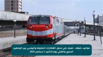 مواعيد دقيقة.. تعرف على جدول القطارات المكيفة والروسي بين الوجهين البحري والقبلي يوم الاثنين 1 سبتمبر 2025